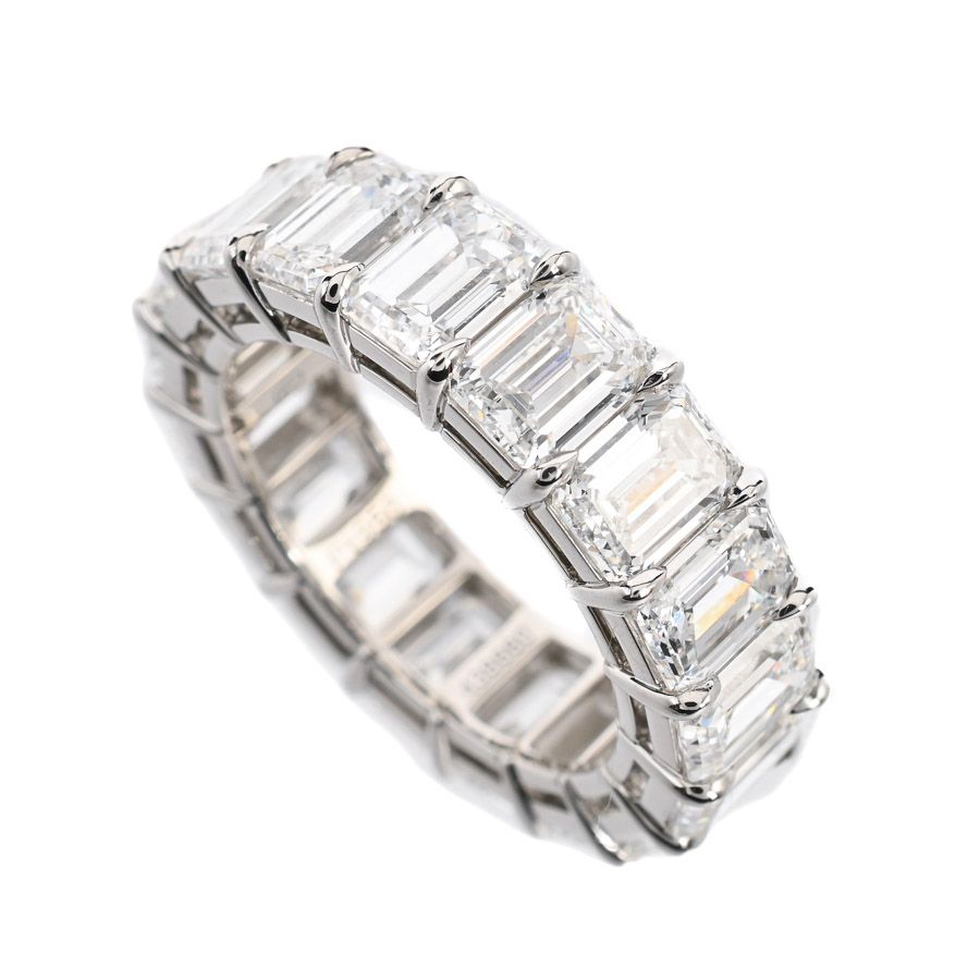 HARRY WINSTON ハリーウィンストン リング エメラルドカットプロングセット WBDPECS50SP50