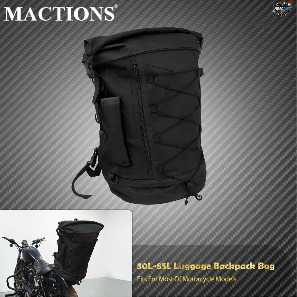 50L～85Lの大容量モーターサイクルバッグ、トラベルラゲッジ、テールラックバックパック、ハーレー、ホンダ、BMW用ユニバーサルツール収納