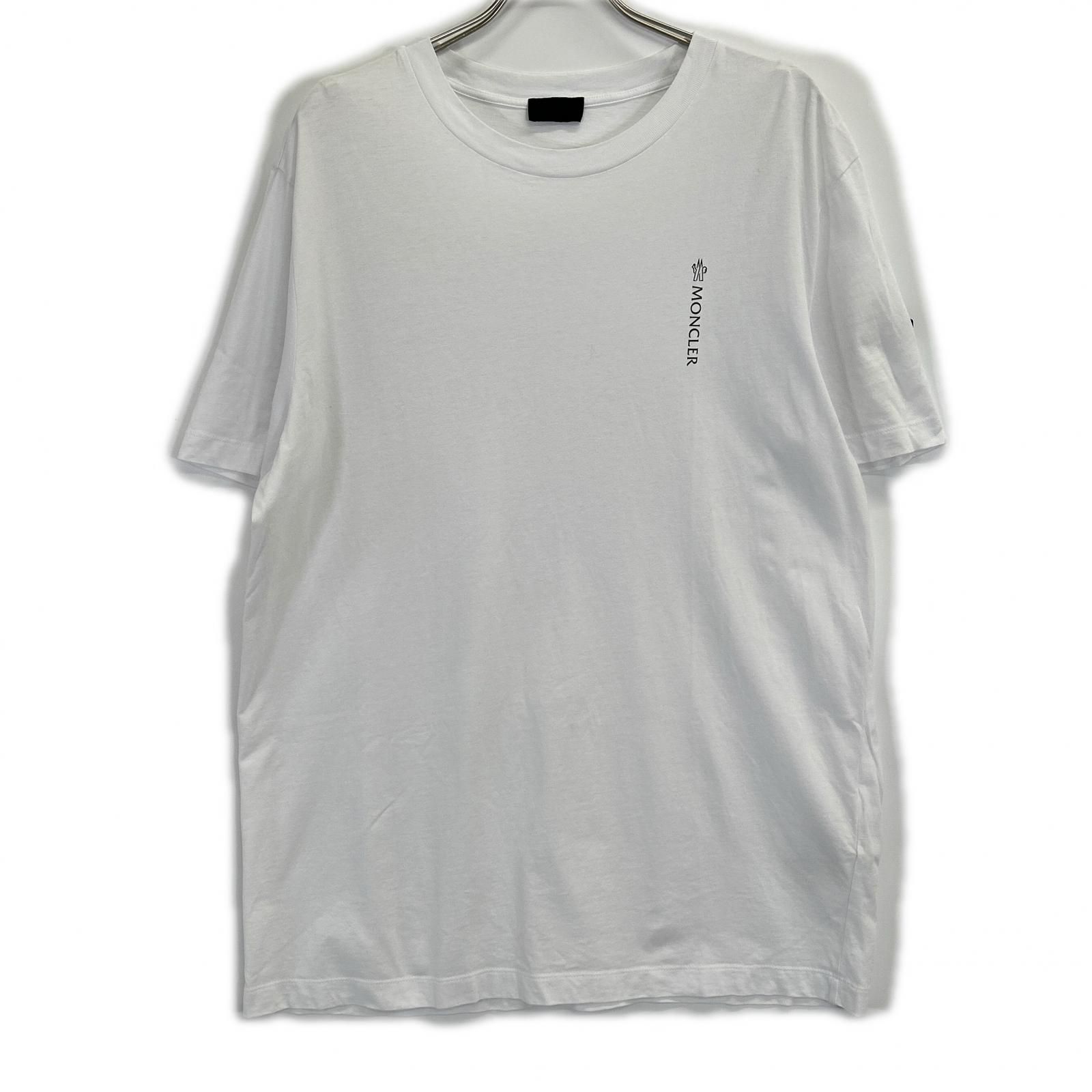 MONCLER モンクレール I20918C00035 ホワイト  SS-TSHIRT ロゴプリントクルーネックTシャツ Xl MONCLER モンクレール I20918C00035 ホワイト SS-TSHIRT ロゴプリント