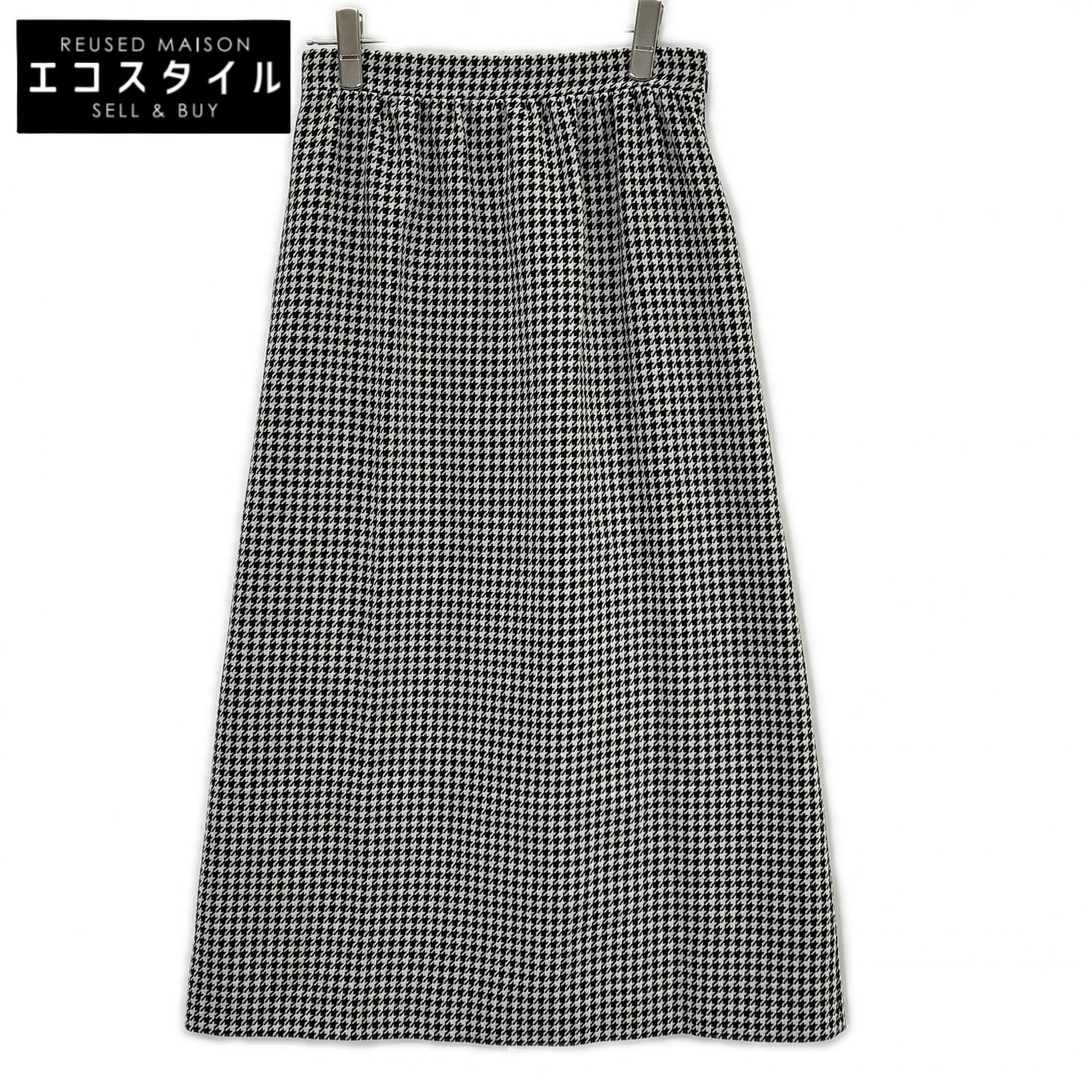 DIOR　ディオール　351J01A1423 千鳥格子 ミモレ スカート　F38