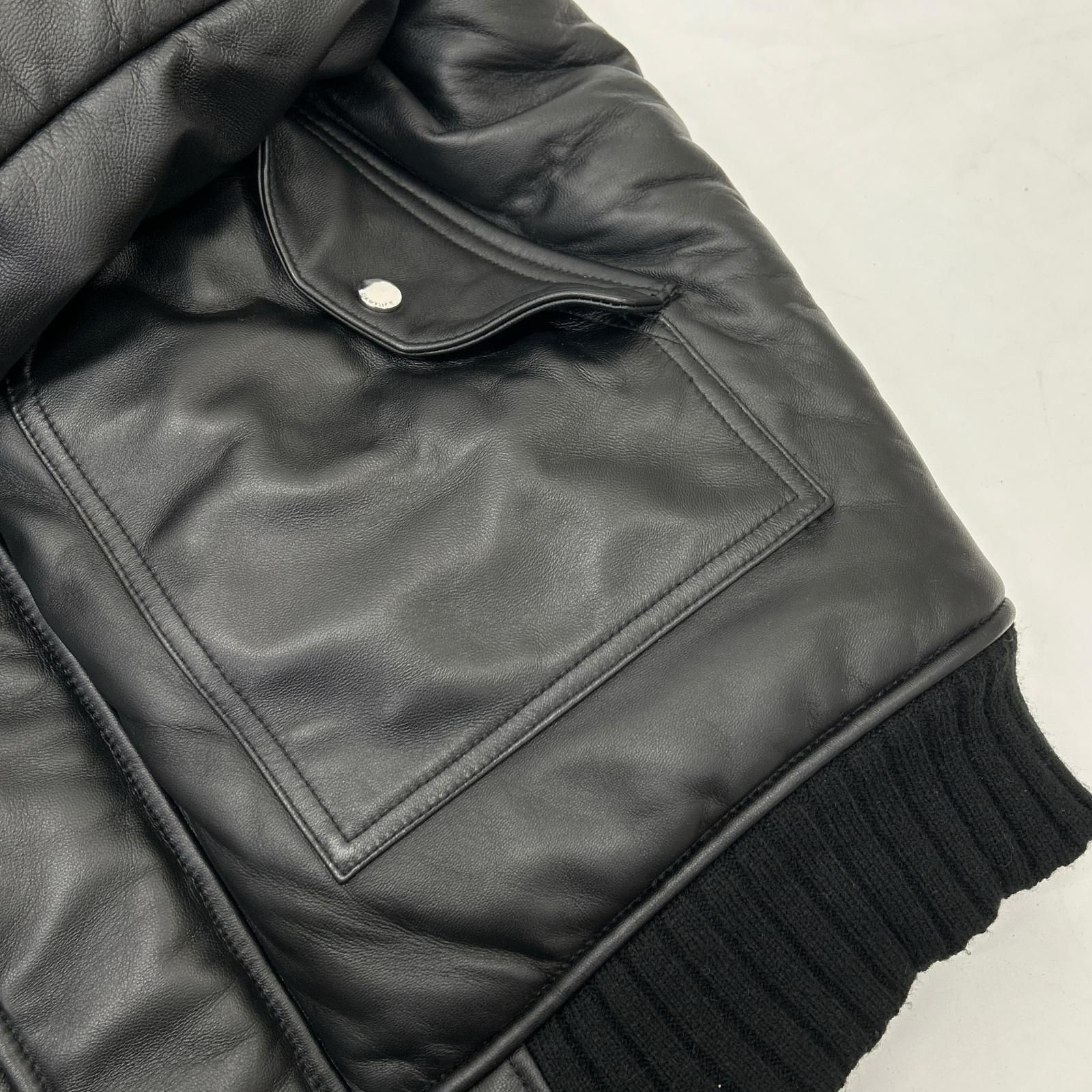 MLVINCE メルヴィンス ブラック ラムレザー N-2B ファー付き