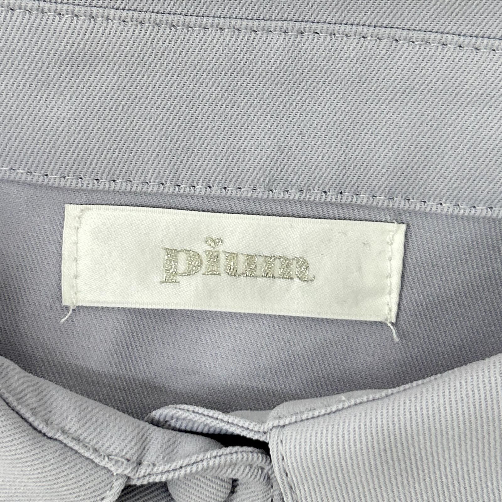 その他ブランド 【pium】ライトグレー レイヤードケーブルニット F