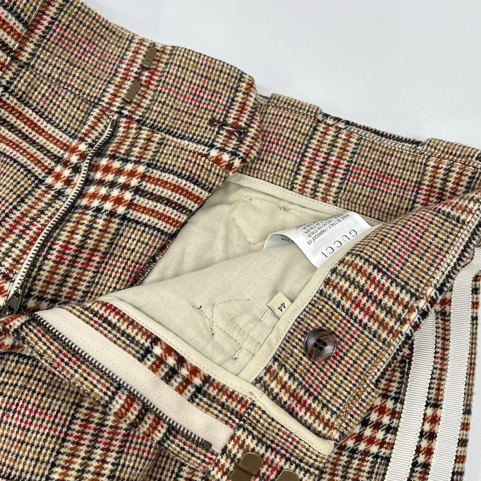 GUCCIグッチ　2020年　フレアスラックス　ブラウン　44 GUCCI グッチ ×アディダス ブラウン 696656 ホースビットウール