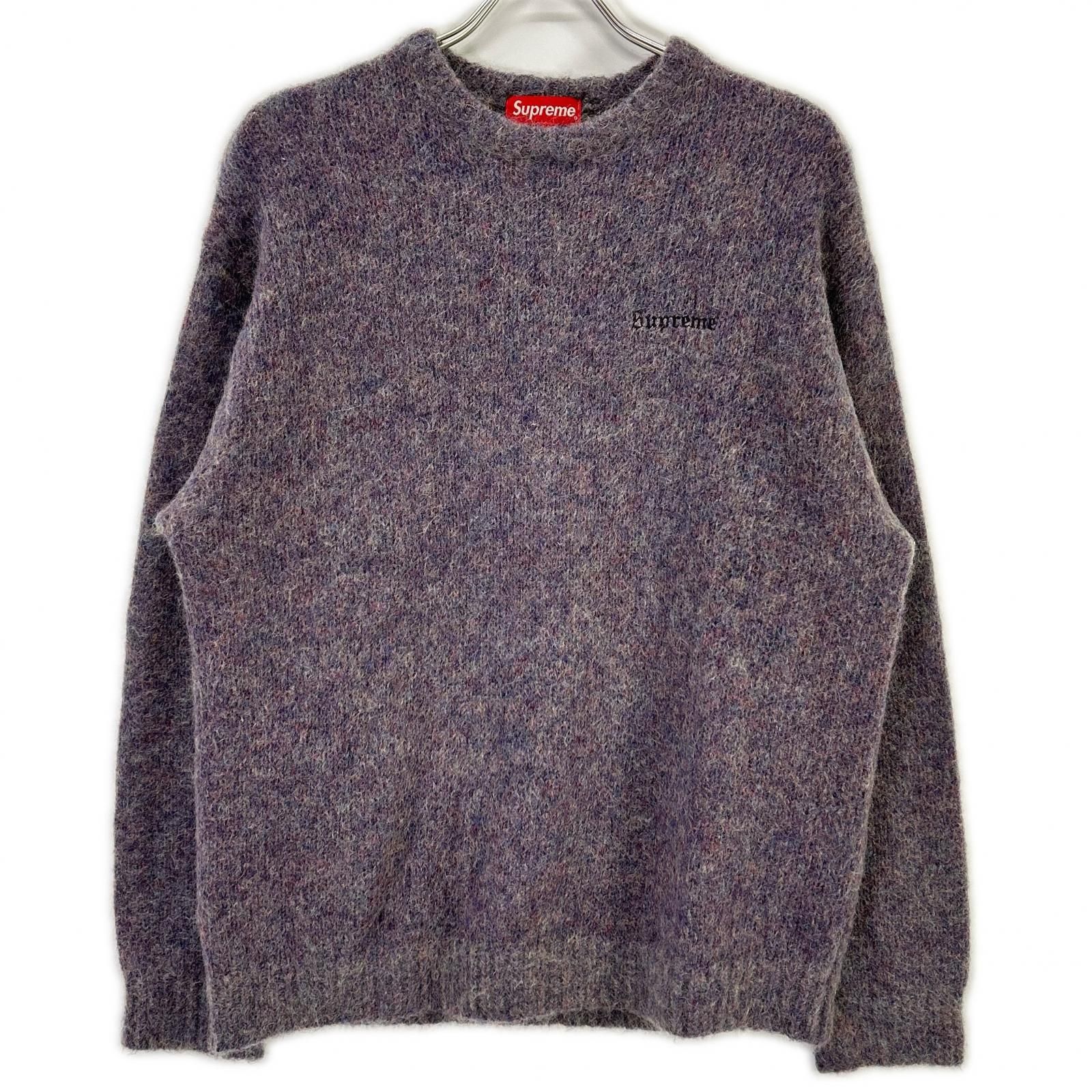 Supreme シュプリーム パープル モヘア ニット M - メルカリ