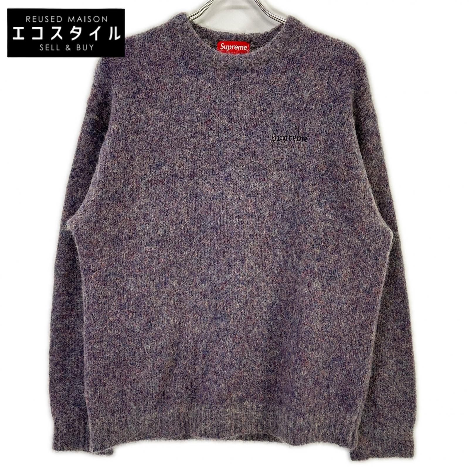 Supreme シュプリーム パープル モヘア ニット M - メルカリ