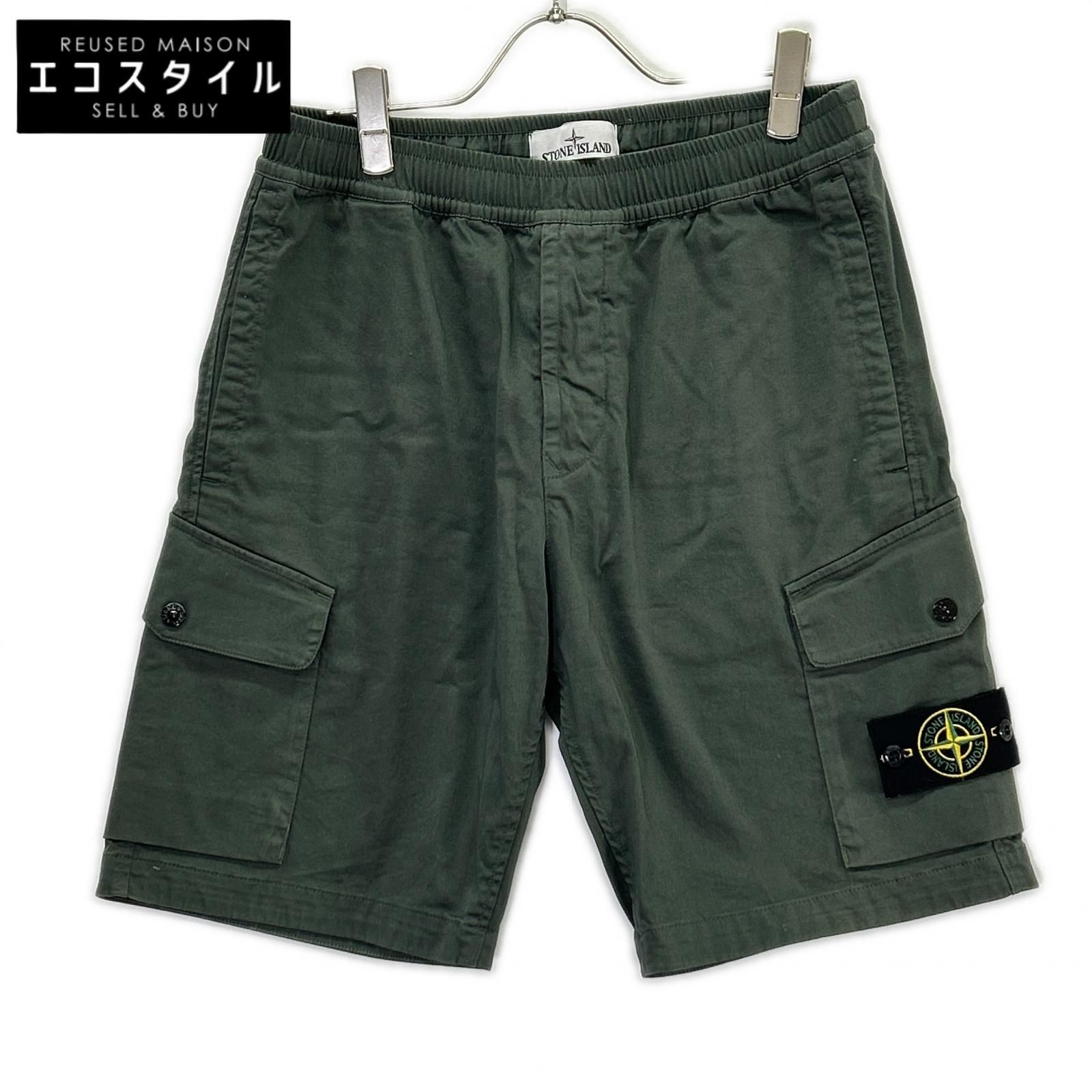 STONE ISLAND ストーンアイランド 8015L0312 カーキ ショートパンツ 30
