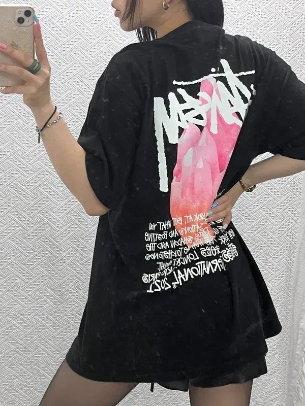 STU ヴィンテージ ストリート リー刺繍半袖T L C13063