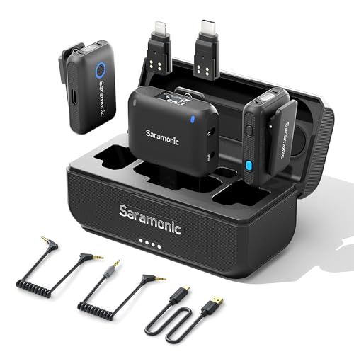 Saramonic Blink500B2+ ワイヤレスラベリアマイク iPhone Android Type-C スマートフォンカメラ用、範囲 492 フィート、バッテリー寿命 20 時間、クリップオンワイヤレスラペルマイク、ライブストリーミングビデオ会議yu 20,648円