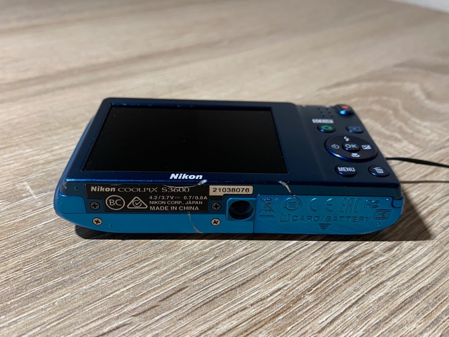 2272 Nikon COOLPIX S3600 スカイブルー ジャンク品 デジカメ【ネ