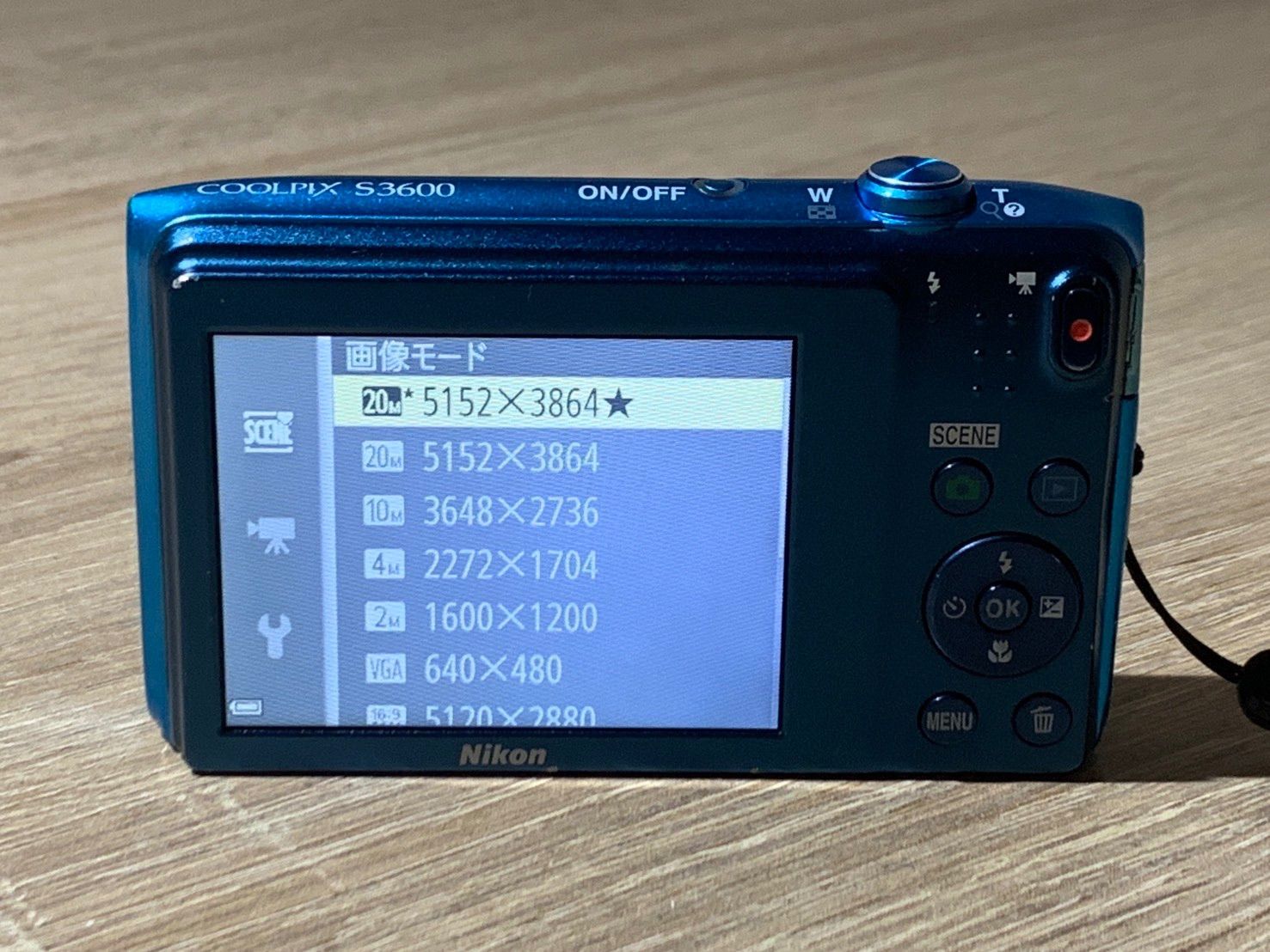 2272 Nikon COOLPIX S3600 スカイブルー ジャンク品 デジカメ【ネ
