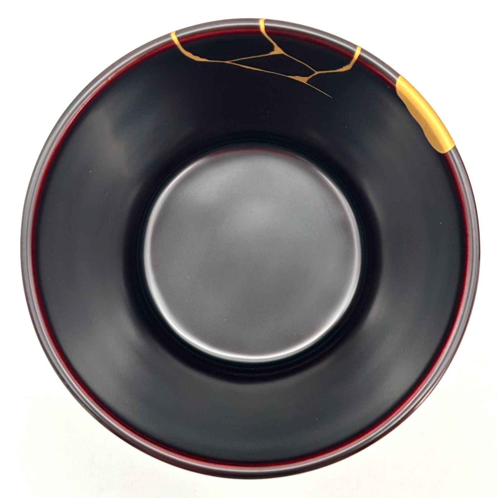 輪島塗】フリーカップ えくぼ 金ツギ （溜）ペア / 金継ぎ蒔絵（震災