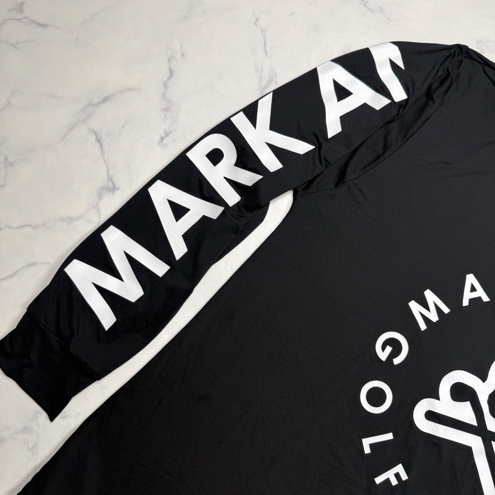 MARK&LONA モックネック 長袖 ハイネック シャツ 48 L ブラック メンズ