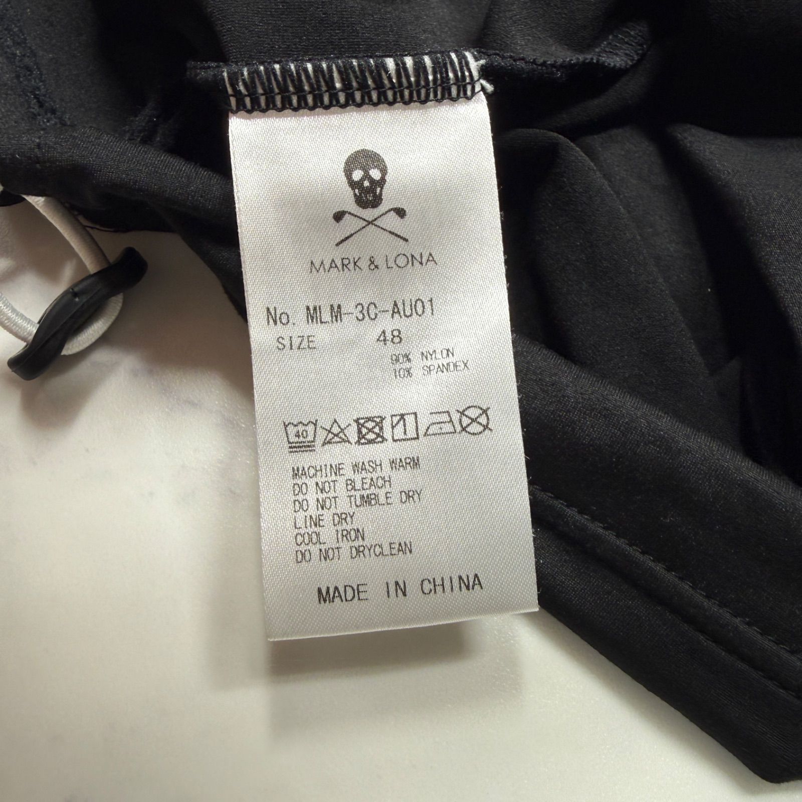 MARK&LONA モックネック 長袖 ハイネック シャツ 48 L ブラック メンズ