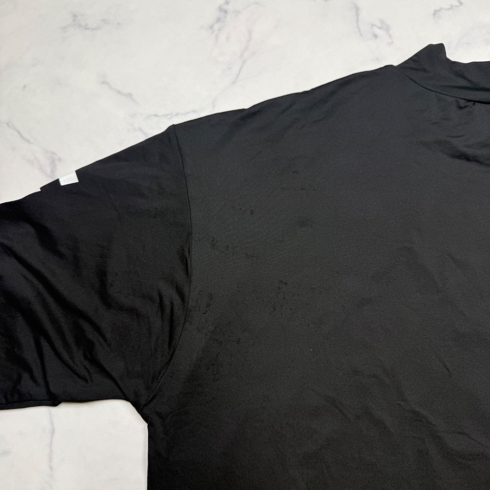 MARK&LONA モックネック 長袖 ハイネック シャツ 48 L ブラック メンズ