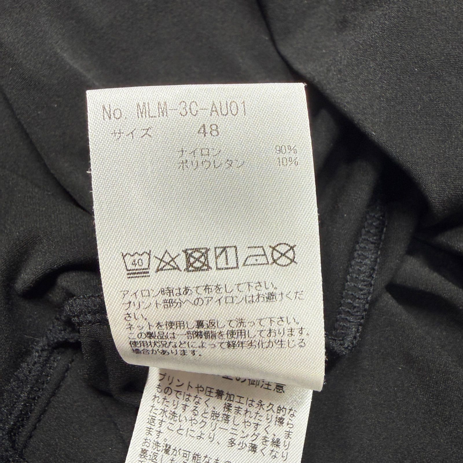 MARK&LONA モックネック 長袖 ハイネック シャツ 48 L ブラック メンズ