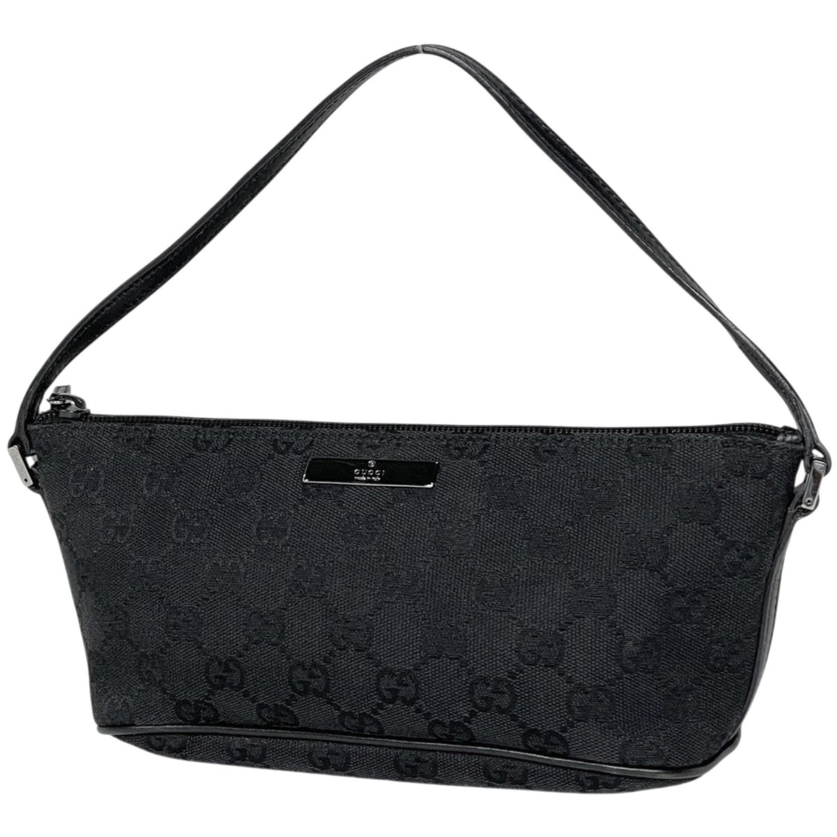 グッチ GUCCI ハンドバッグ GG柄 アクセサリーポーチ GGキャンバス ブラック 07198 レディース 【中古】