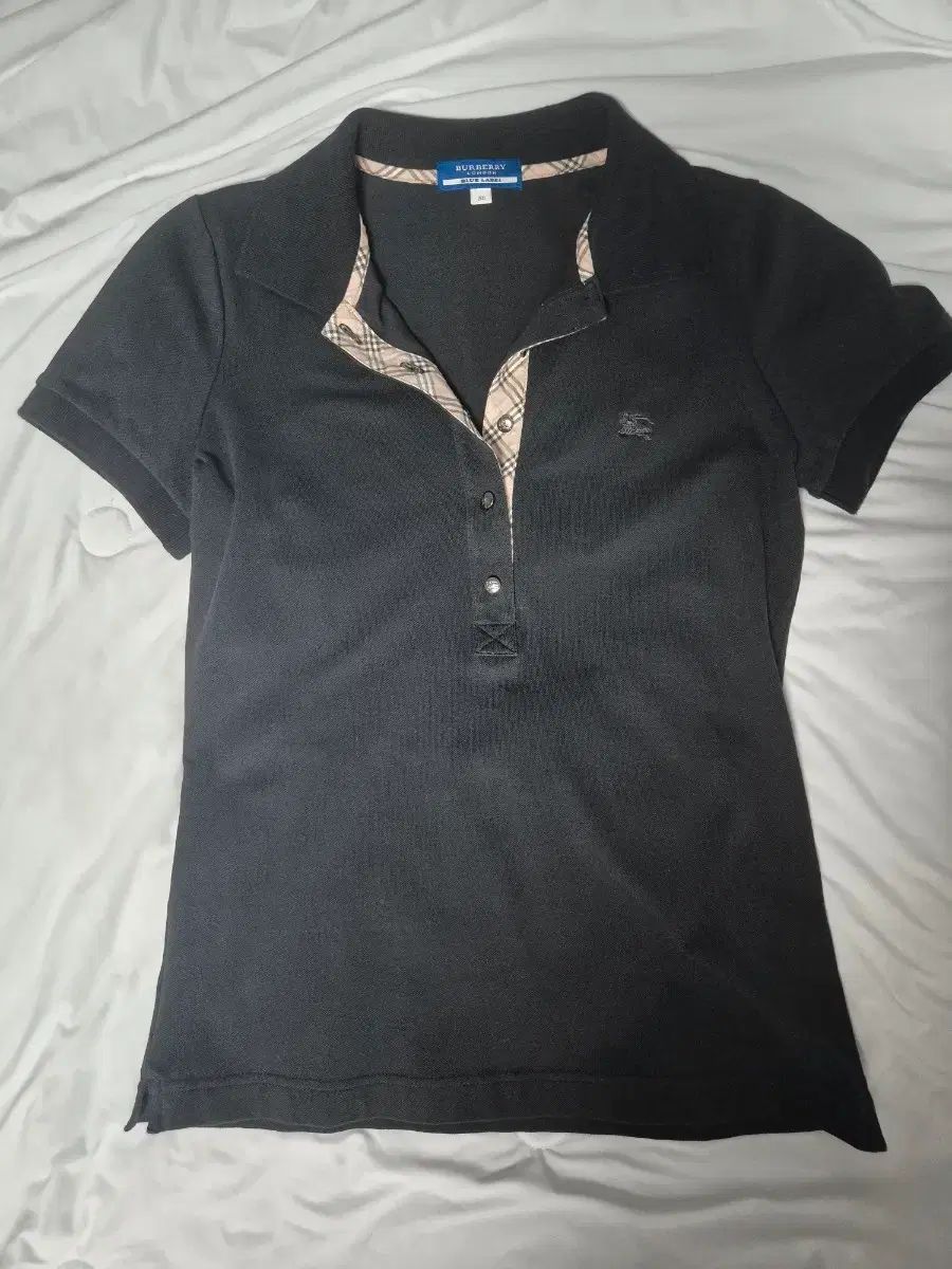バーバリー ブルーレーベル チェック 半袖 カラーTシャツ ブラック ラテギャル 姉ギャル チョコ