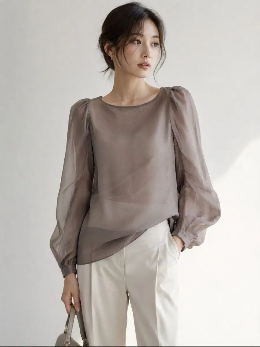 MAX MARA マックスマーラ シースルー パフ袖 ブラウス