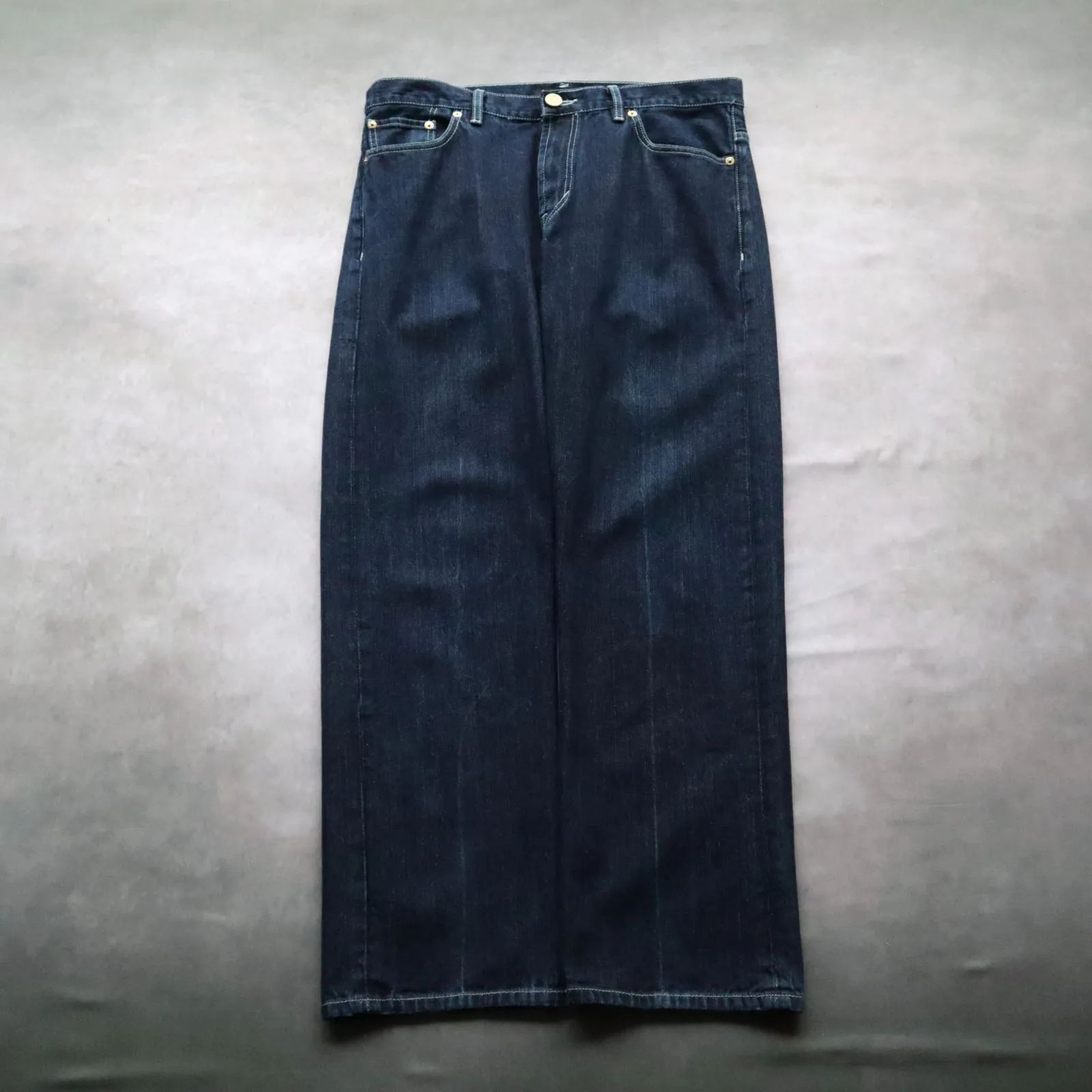 00s Sean John Cross Chain Embroidery Dark Indigo Baggy Denim W36 