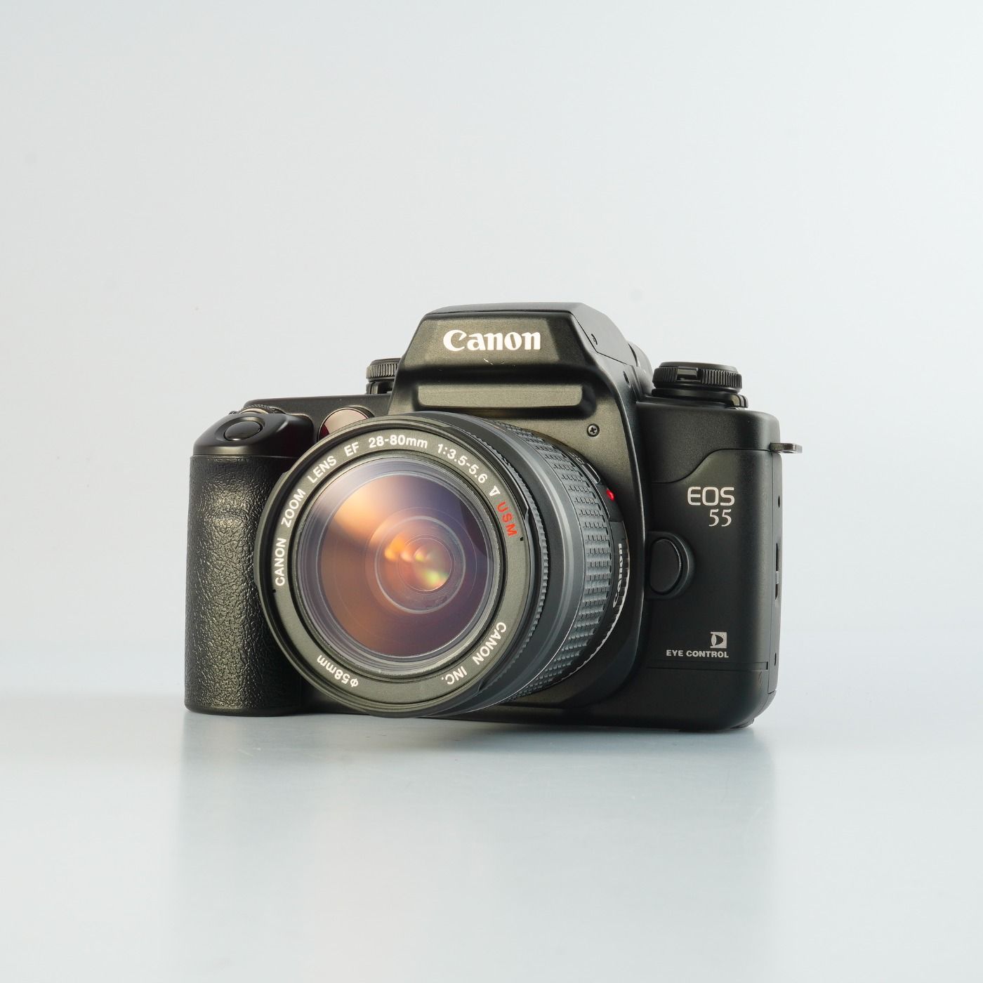 Canon キヤノン EOS 55 (ELAN II) Black ＋ EF 28-80mm F/3.5-5.6 Ⅴ USM AF フィルム一眼レフカメラ