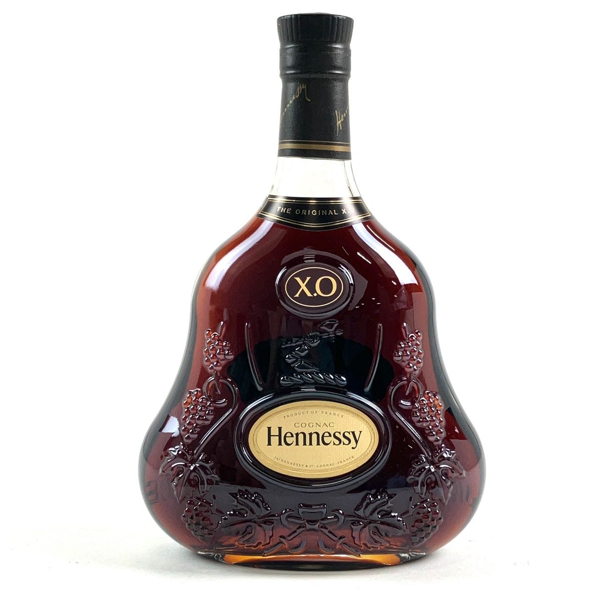 ヘネシーXO Hennessy 黒キャップ 700ml 古酒　箱付き ヘネシー Hennessy XO 黒キャップ クリアボトル 700ml ブランデー