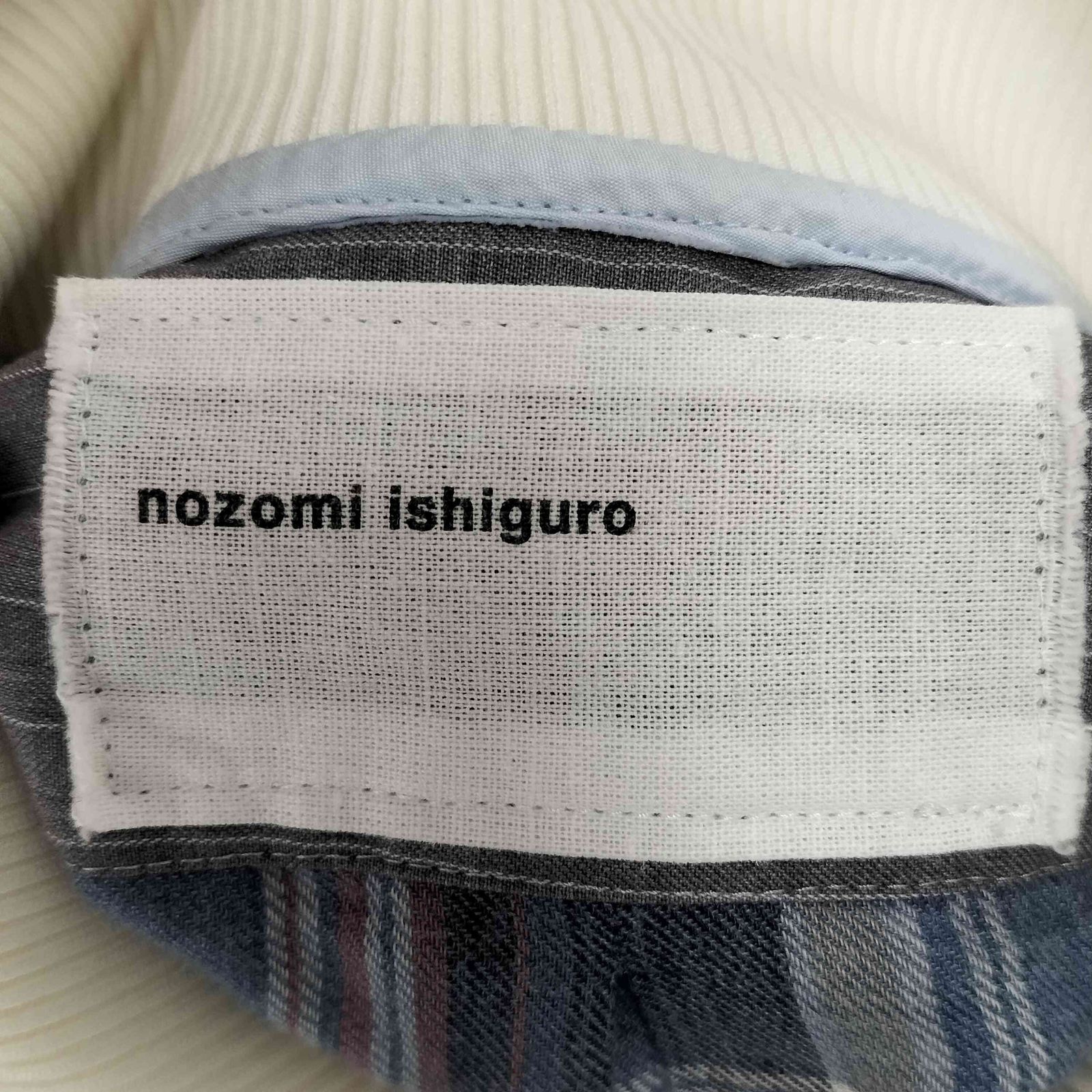 ノゾミイシグロ NOZOMI ISHIGURO 水玉 ストライプ チェック 異素材切替