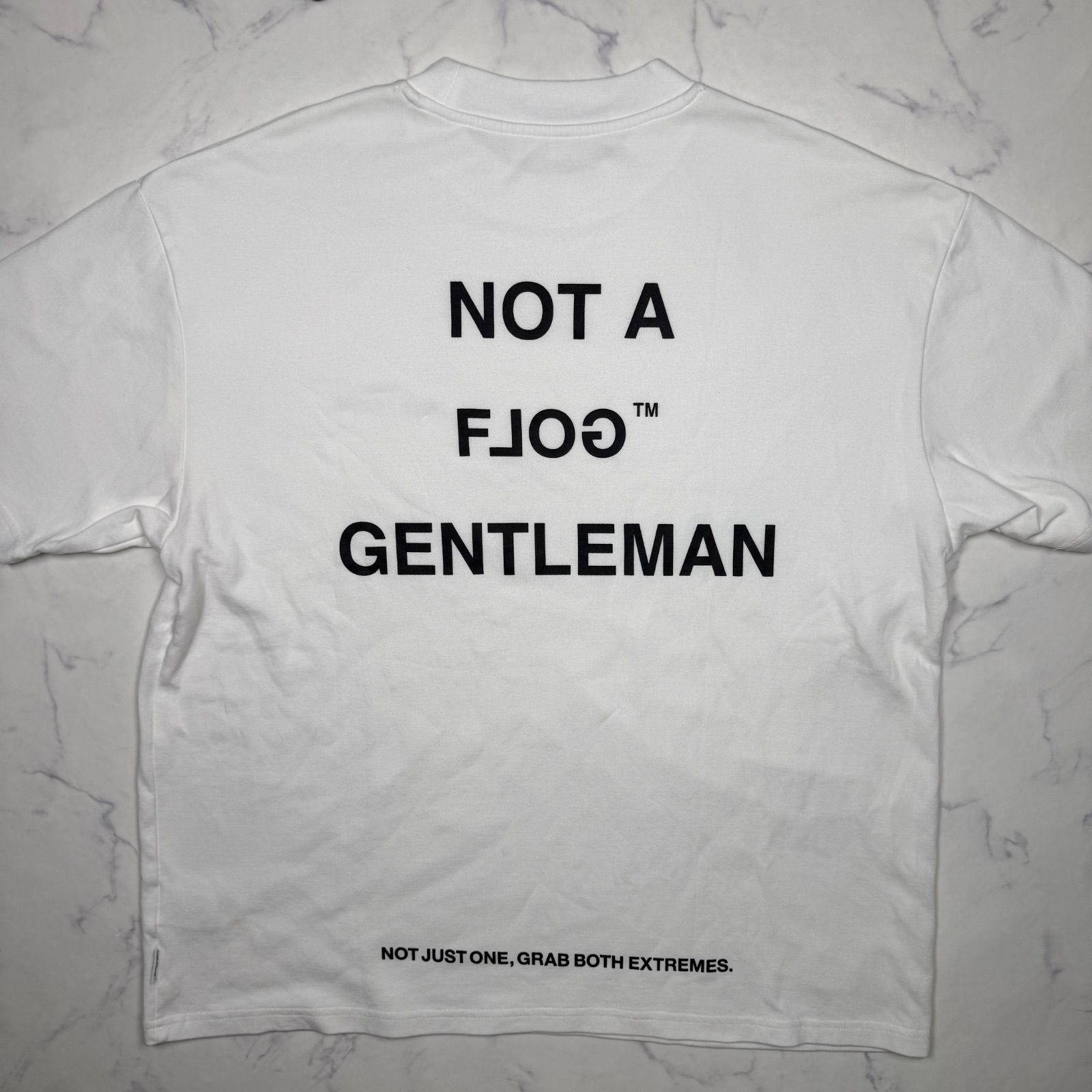 Cph/Golf キャプテンズヘルムゴルフ 半袖Tシャツ ホワイト L バックプリント NOT A GOLF GENTLEMAN