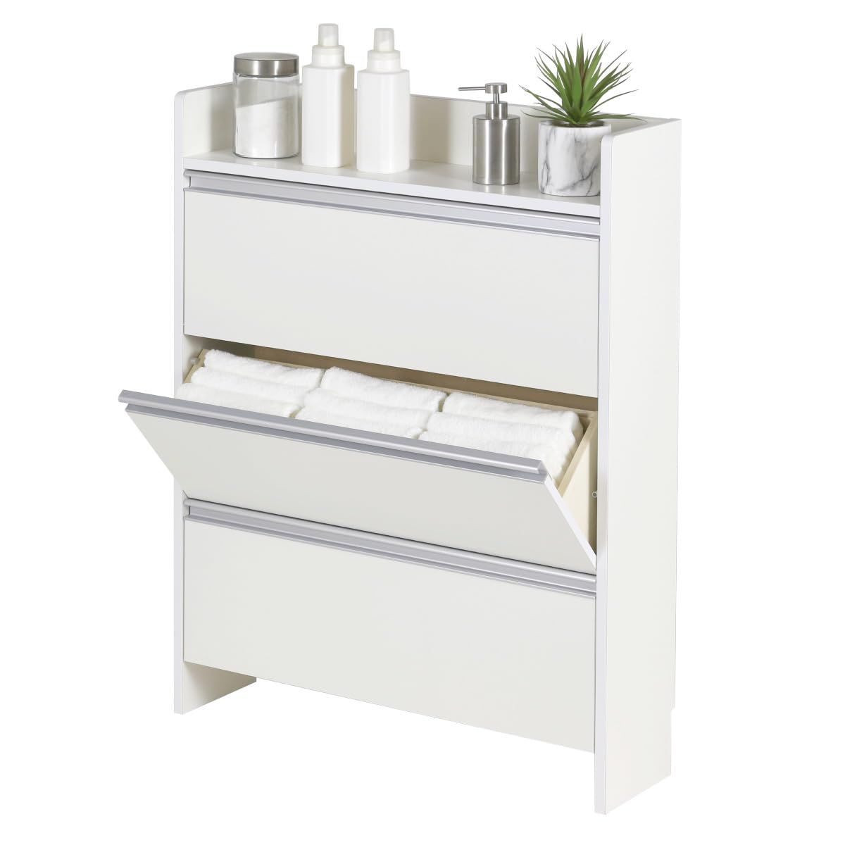★新品★川口工器 ランドリー収納 薄型 ラック サニタリーチェスト 完成品 日本製 (ロータイプ 幅75) 21719 dd8a3c2b