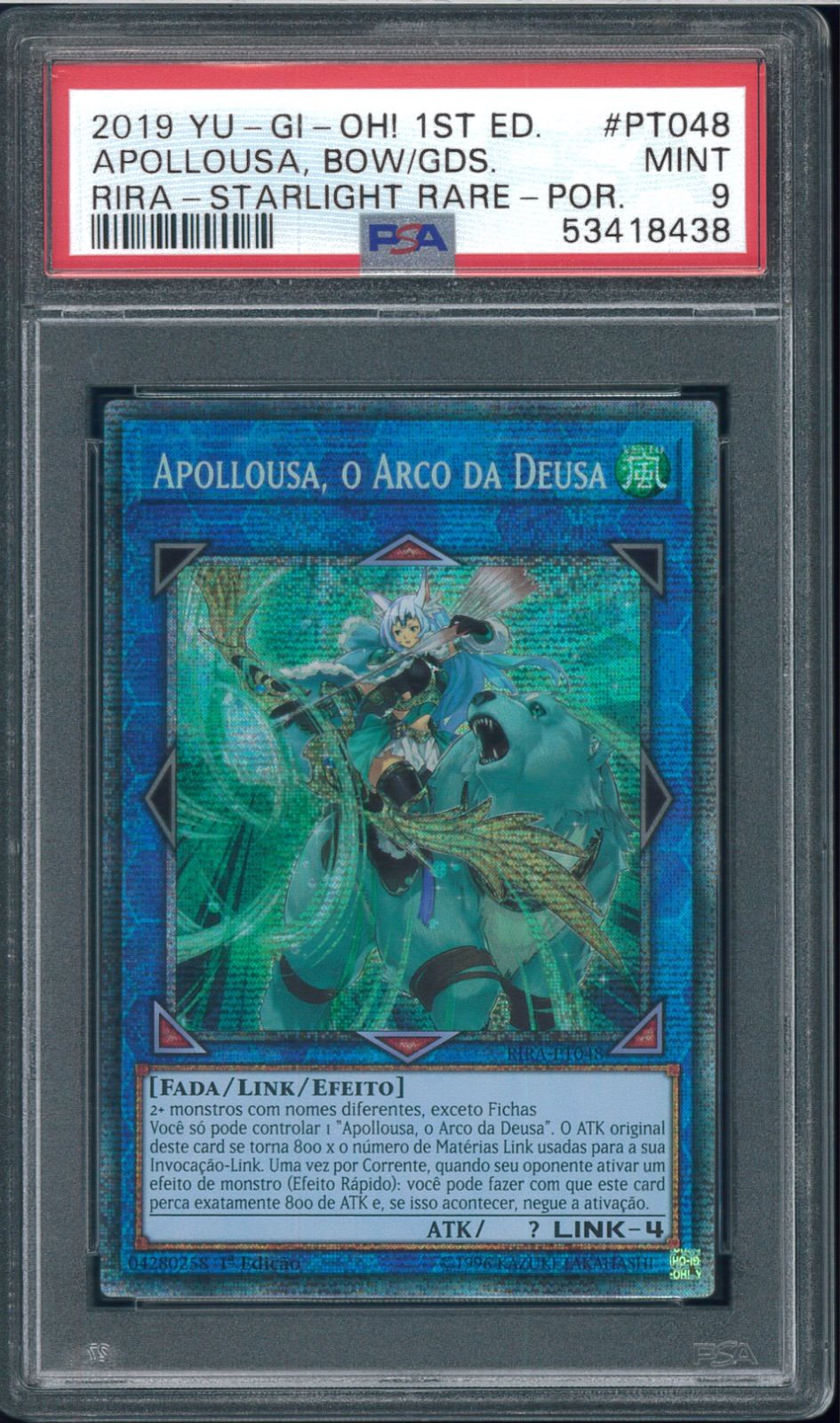 PSA9　APOLLOUSA, O ARCO DA DEUSA　召命の神弓 アポロウーサ　RIRA-PT048　Starlight Rare　スターライトレア　1st EDITION　遊戯王カード　Y002752 32,370円