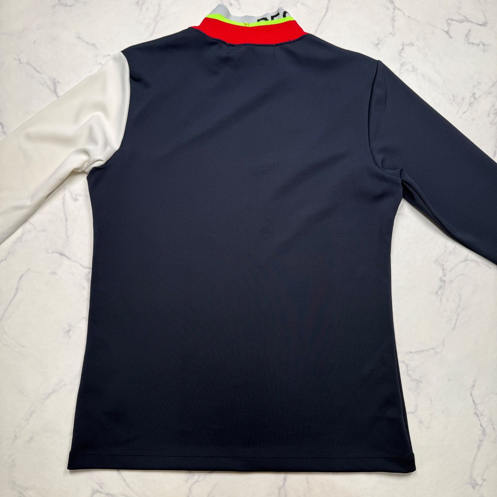 Decembermay 長袖モックネック XL ディセンバーメイ 美品 DECEMBERMAY ディセンバーメイ モックネック 長袖シャツ ネイビー