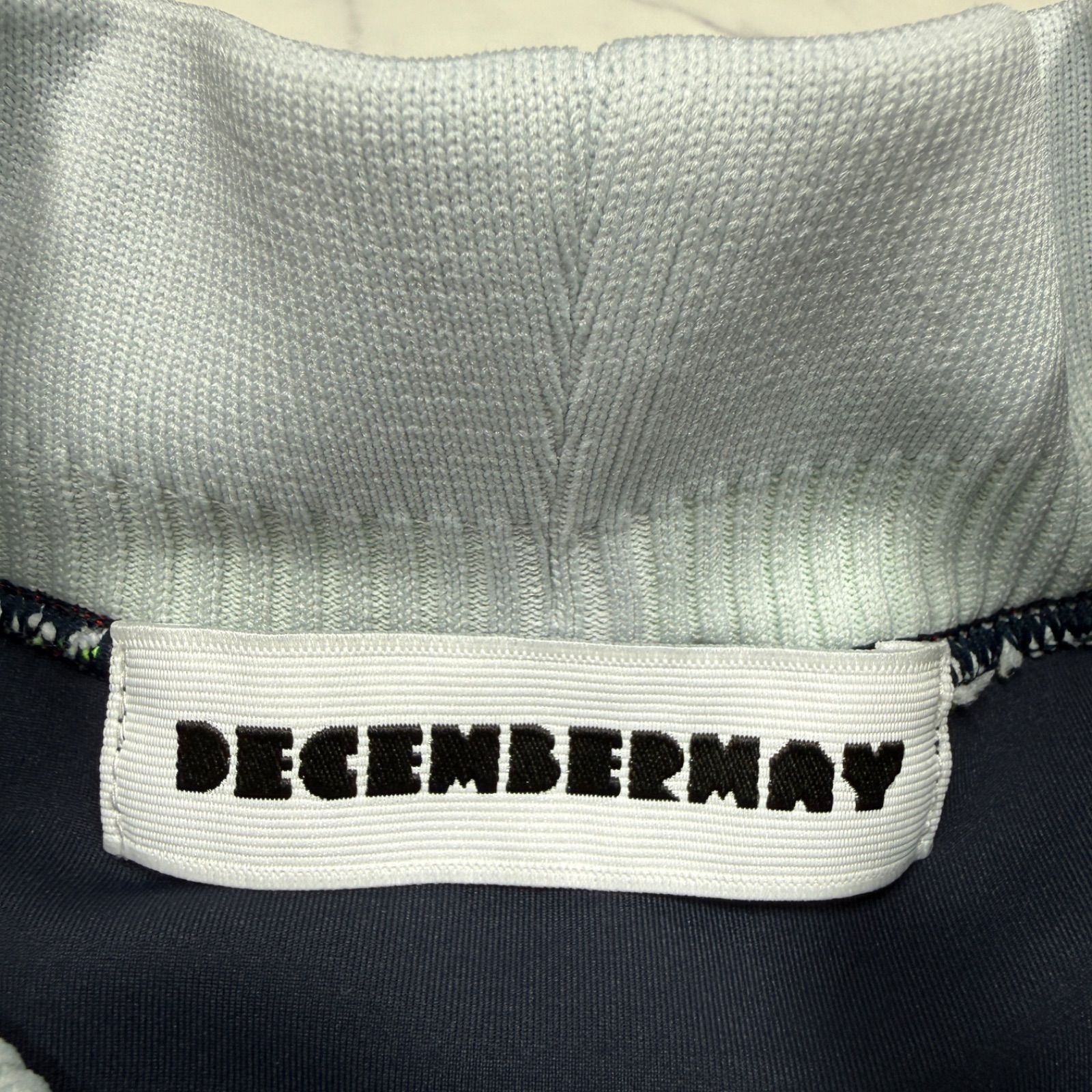 美品 DECEMBERMAY ディセンバーメイ モックネック 長袖シャツ ネイビー