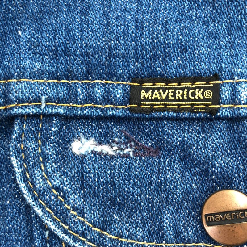 中古】70s MAVERICK USA製 デニムジャケット サイズ38 ブルー 汚れあり