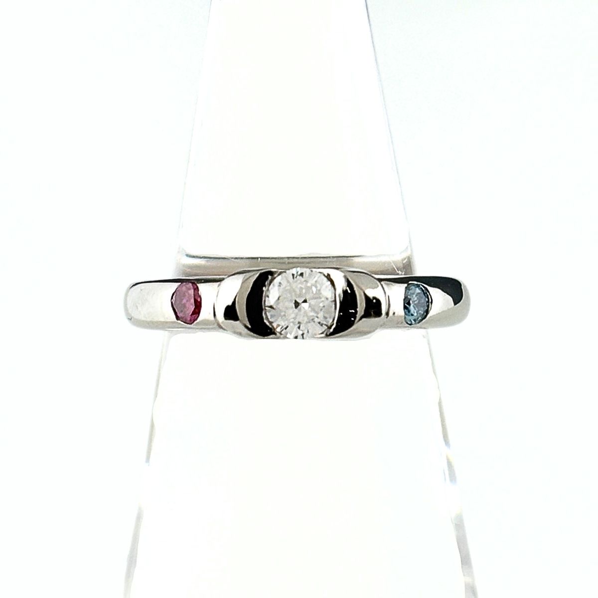 ダイヤモンド デザインリング プラチナ 指輪 メレダイヤ トリートメントダイヤ リング 10号 Pt900 ダイヤモンド レディース 【中古】