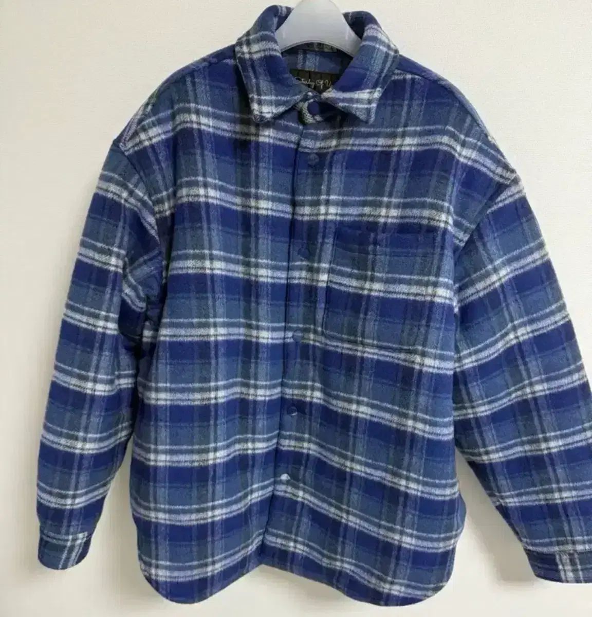 STU ブルー CHECK ダウン シャツ