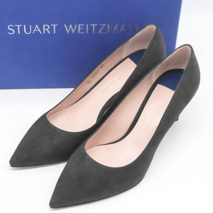 スチュアート ワイツマン パンプス 未使用 スウェード レザー ブランド シューズ 靴 レディース 37サイズ グレー STUART WEITZMAN