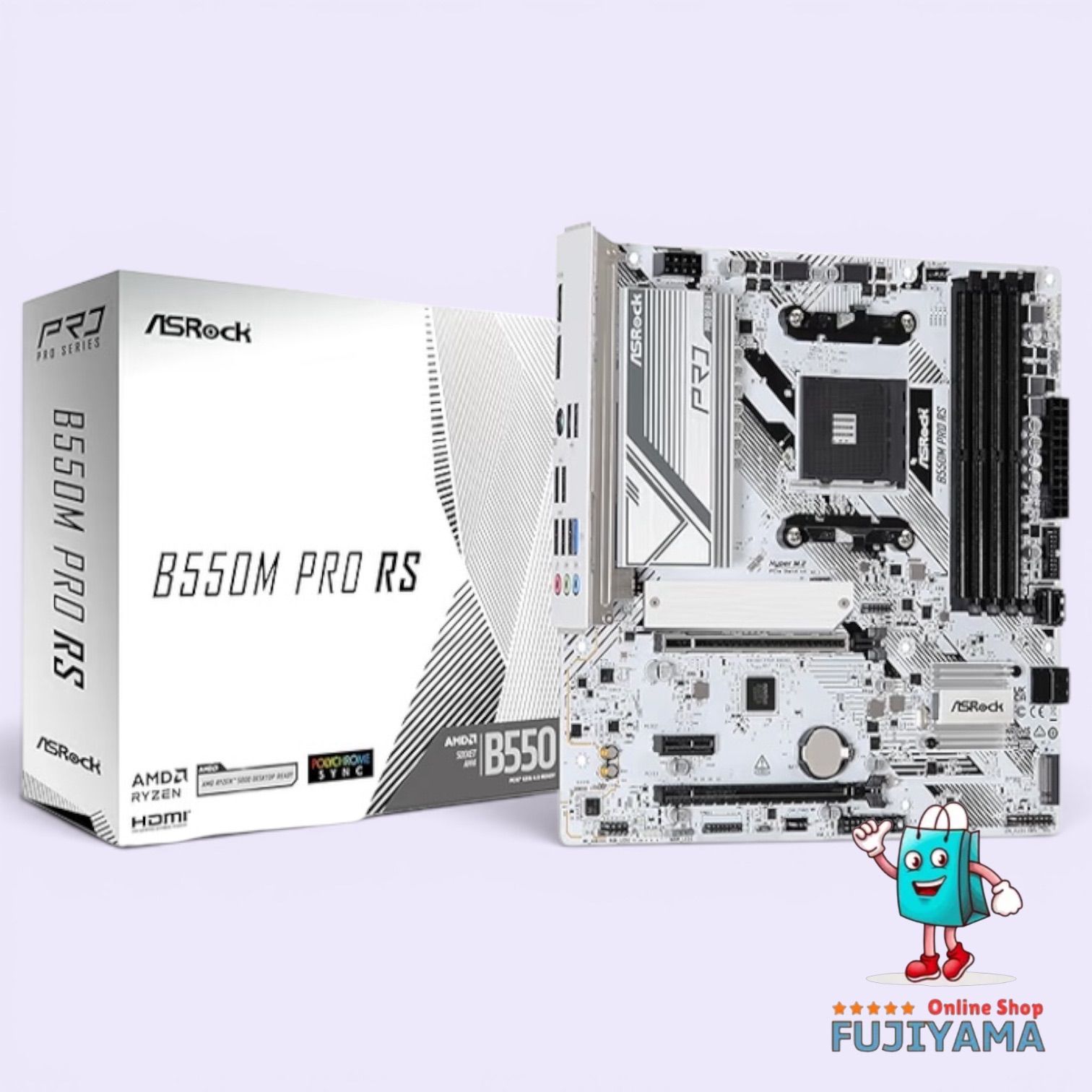 ASRock マザーボード B550M Pro RS AMD Ryzen 5000 シリーズ CPU (Soket AM4) 対応 B550 チップセット Micro ATX DDR4 マザーボード