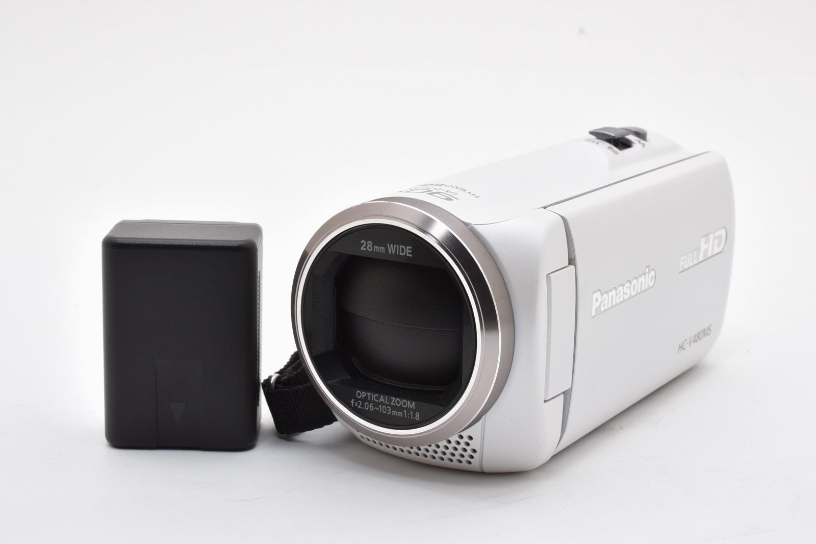 良品 パナソニック Panasonic HC-V480MS FULL HD ビデオカメラ バッテリー付 #022 #041 #2166
