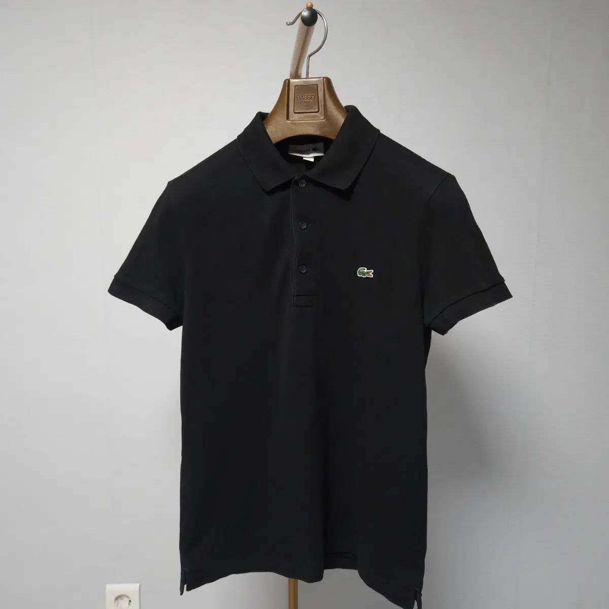 スリム90) ラコステ レディース 半袖 カラーTシャツ ブラック