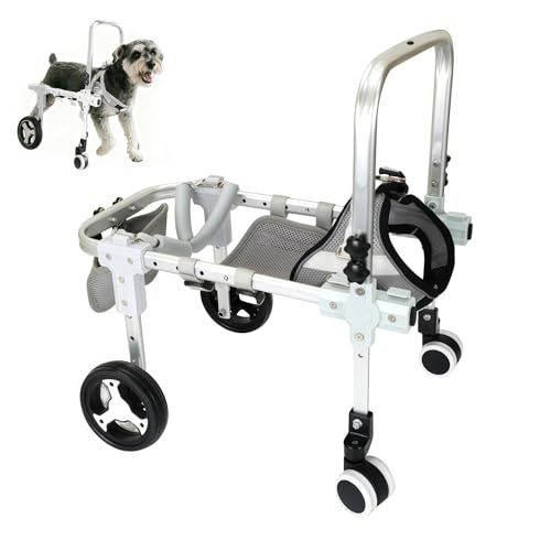 犬用車椅子 犬用歩行器 ペット車椅子 2輪 4輪歩行補助 サイズ調整可能 軽量 後ろ足 ペット 小型犬 中型犬 怪我 介護 障害犬 老犬 散歩 サポート ハーネス付き 車輪 リハビリ 日本語取扱説明書 (L, 4輪)mt 07f2bff5