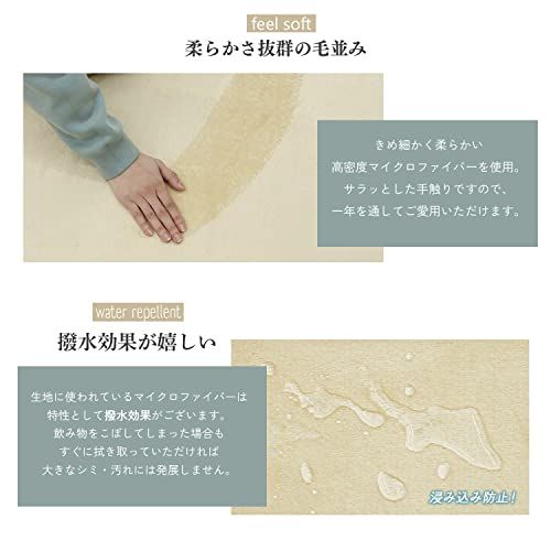 フリーリー カーペット ラグ 滑り止め付 選べる28 200×250cm 約3畳 軽量設計 超高密度マイクロファイバー生地使用 丸洗いOK オールシーズン快適に使用 無地・ブラックmt b9168be0