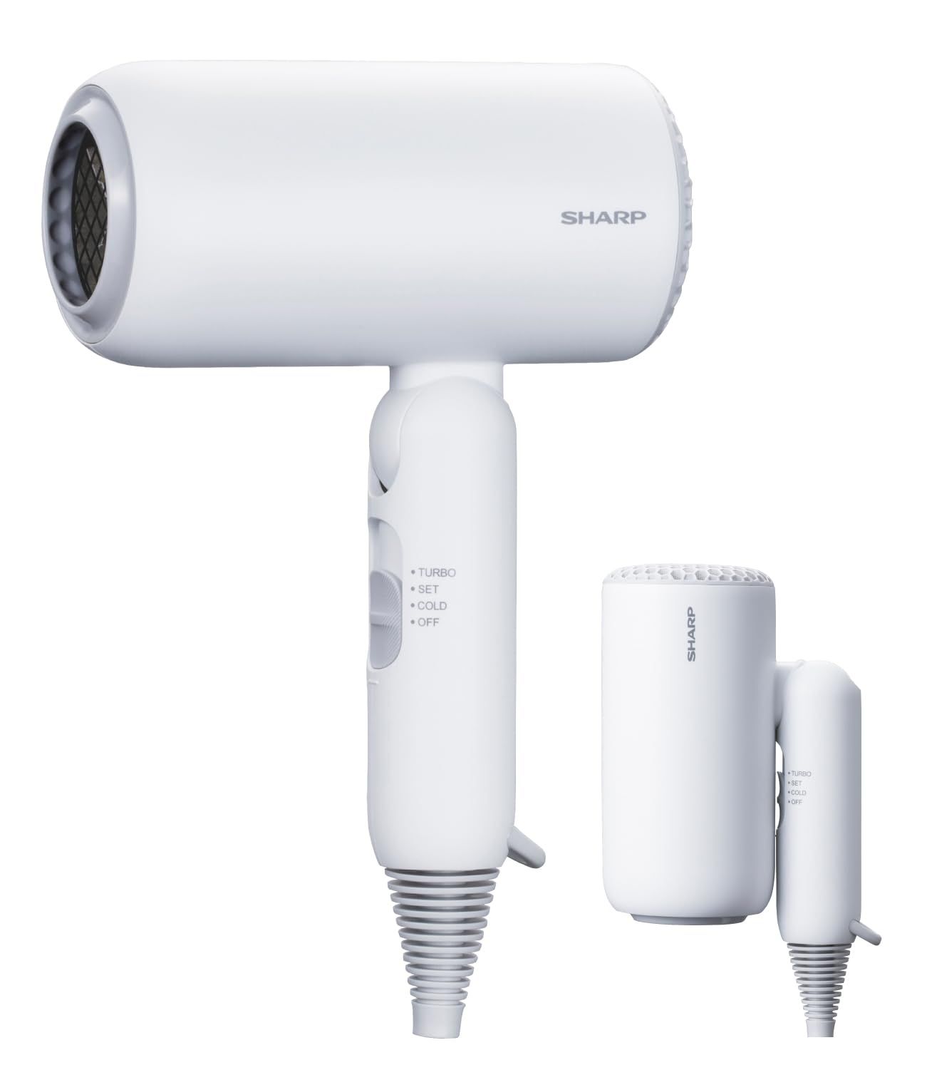 シャープ ヘアドライヤー IB-P300-W ディンプルフロー 速乾 さらさら髪 マイナスイオン UVケア コンパクト収納 ホワイト色pms 2e48cc92