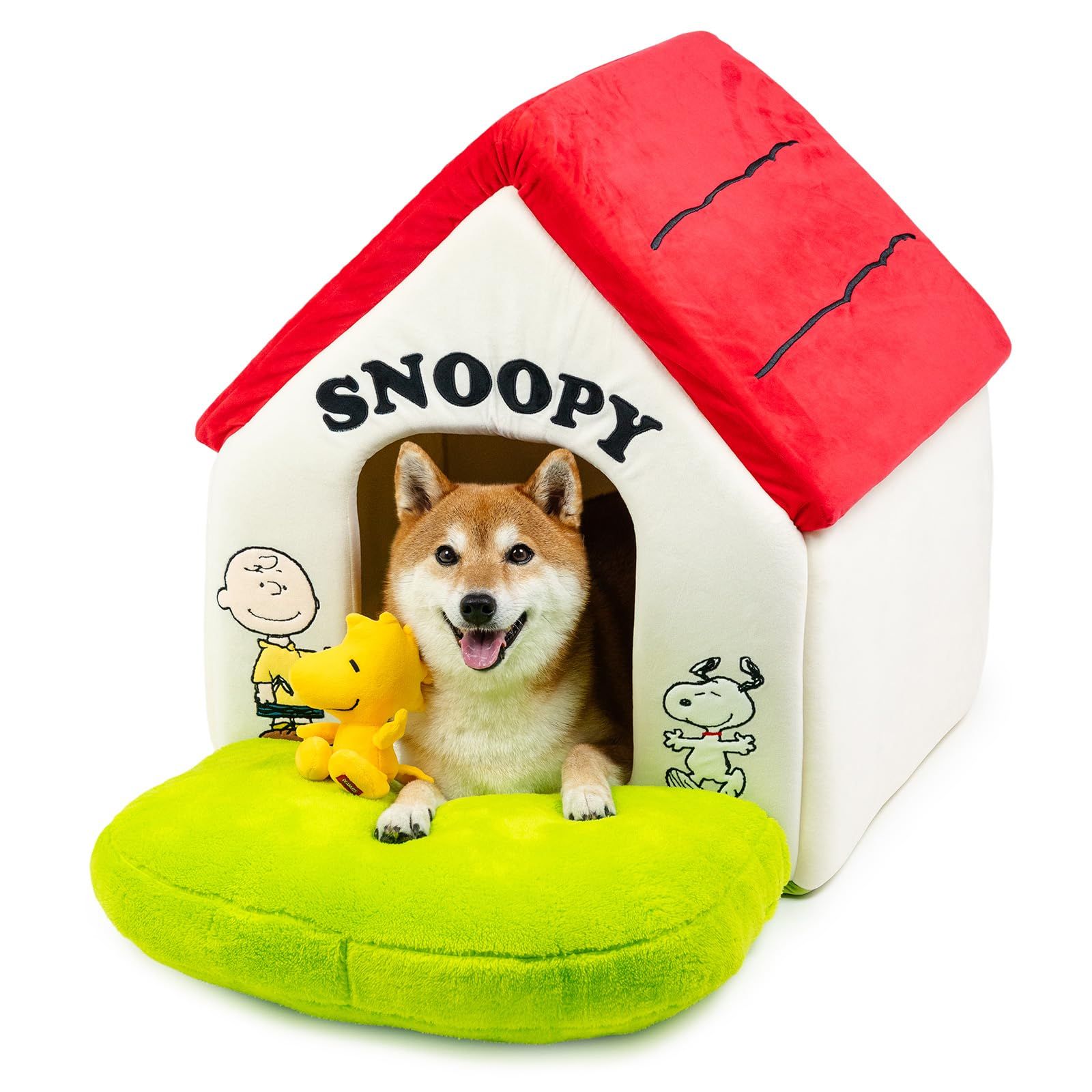 ペットパラダイス スヌーピー 犬 ペット ドーム型ベッド 室内 部屋 猫 家 赤屋根 ハウス 大 508-42101