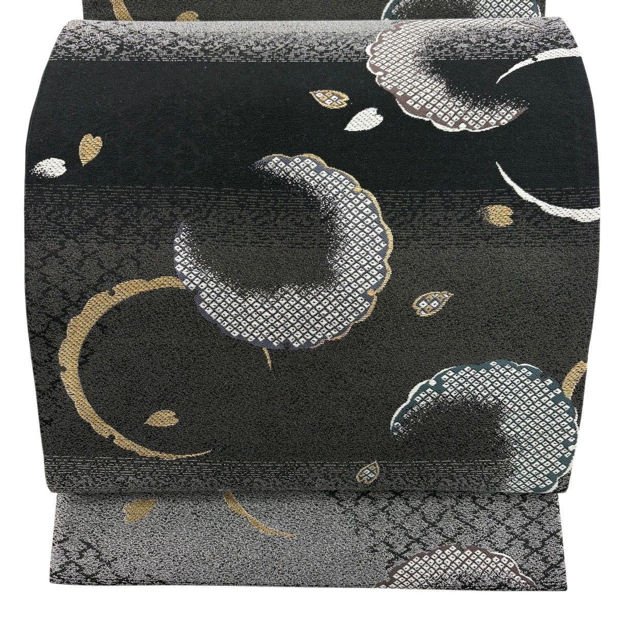 美品】 袋帯 秀品 雪輪 花弁 金糸 墨色 六通 正絹 【中古】 - メルカリ