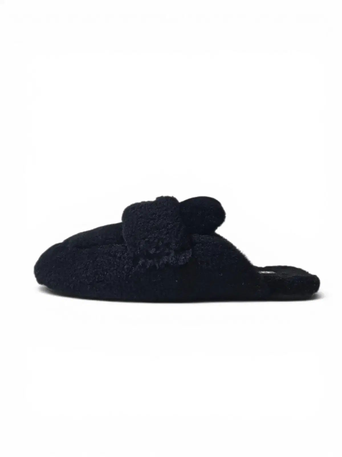 PRADA プラダ メンズ 三角ロゴ Shearling スリッパミュール ブラック 40サイズ