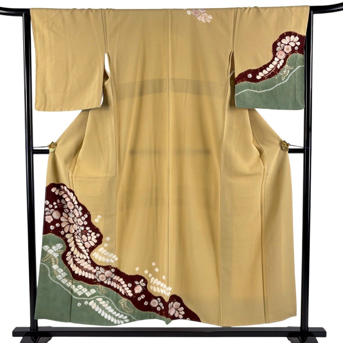 美品】 訪問着 身丈154cm 裄丈65cm M 袷 鈴乃屋 辻が花 金彩 染め分け