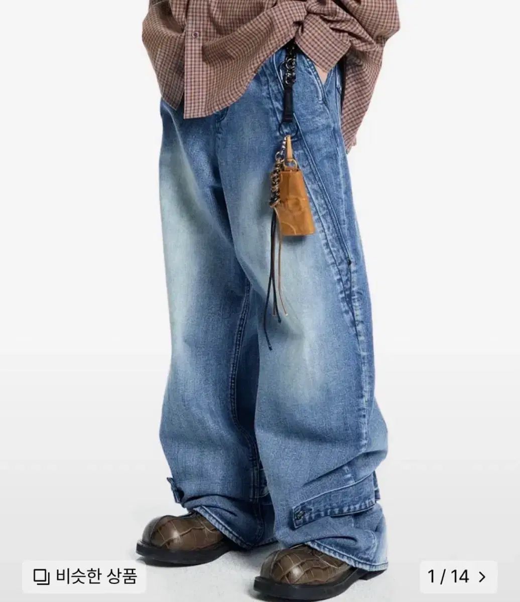 ボンバット bold incision wide jean