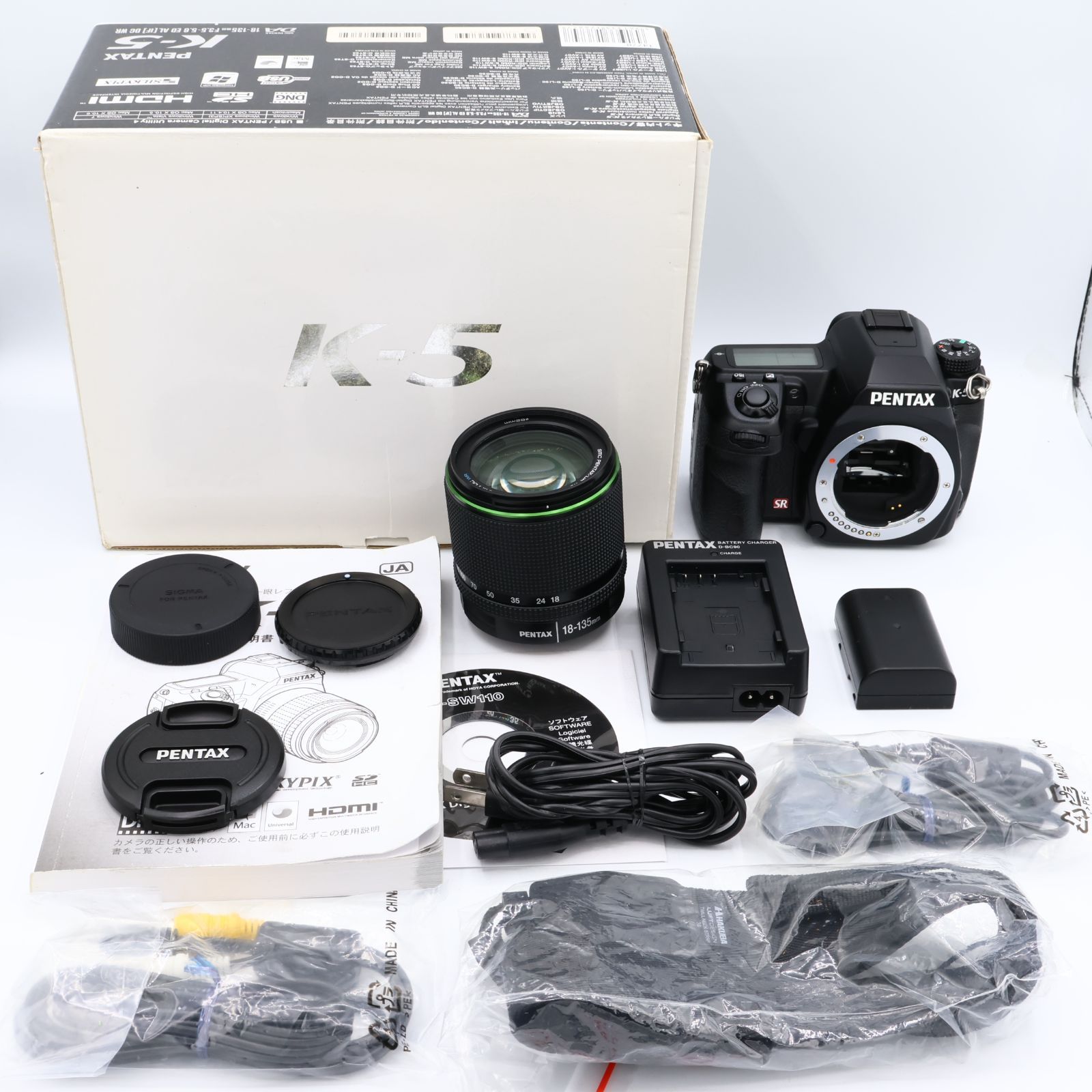 【シャッター回数：3096回】PENTAX ペンタックス デジタル一眼レフカメラ K-5 18-135レンズキット #260608_3963379