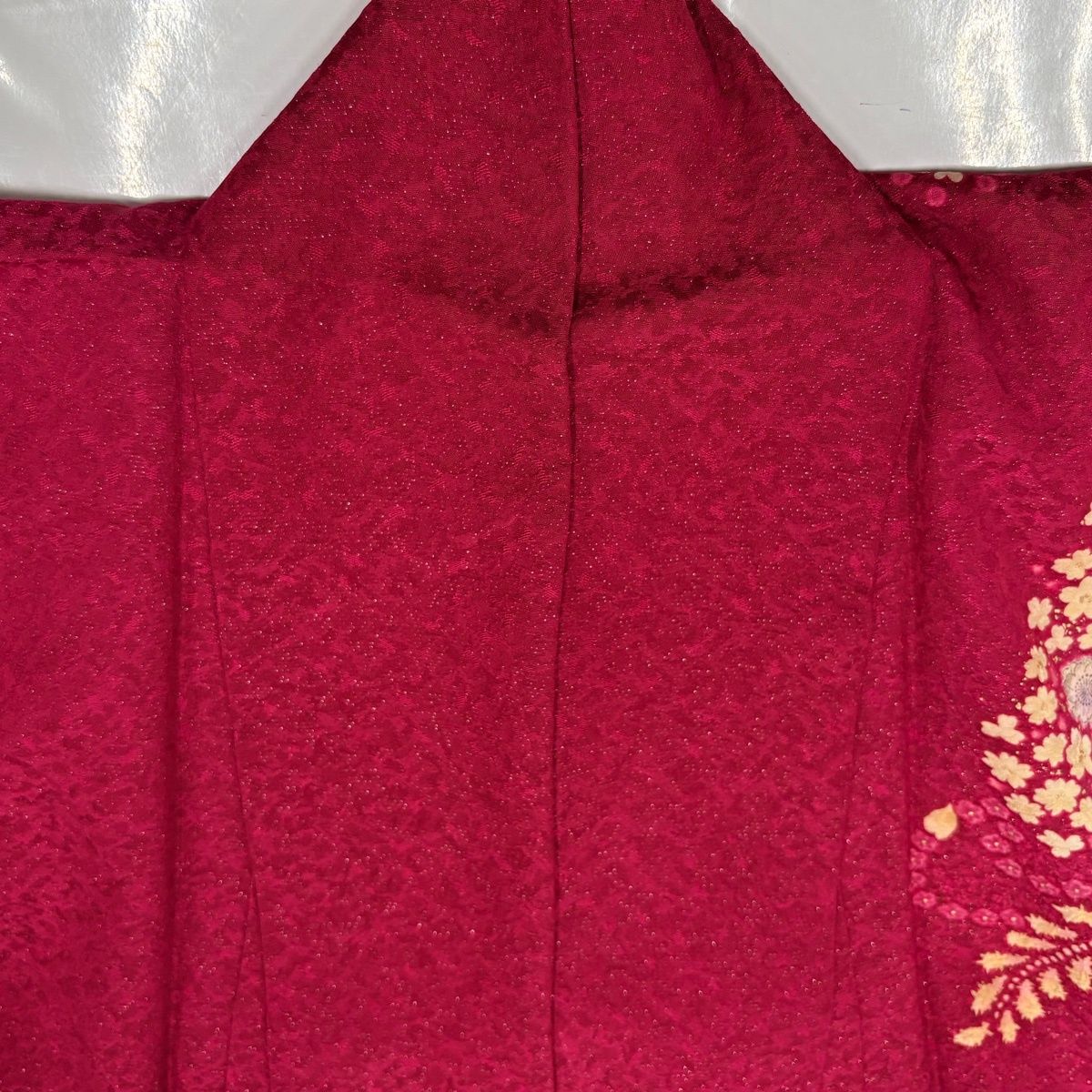 美品】 振袖 身丈171cm 裄丈68.5cm L 袷 袋帯フルセット 辻が花 金彩