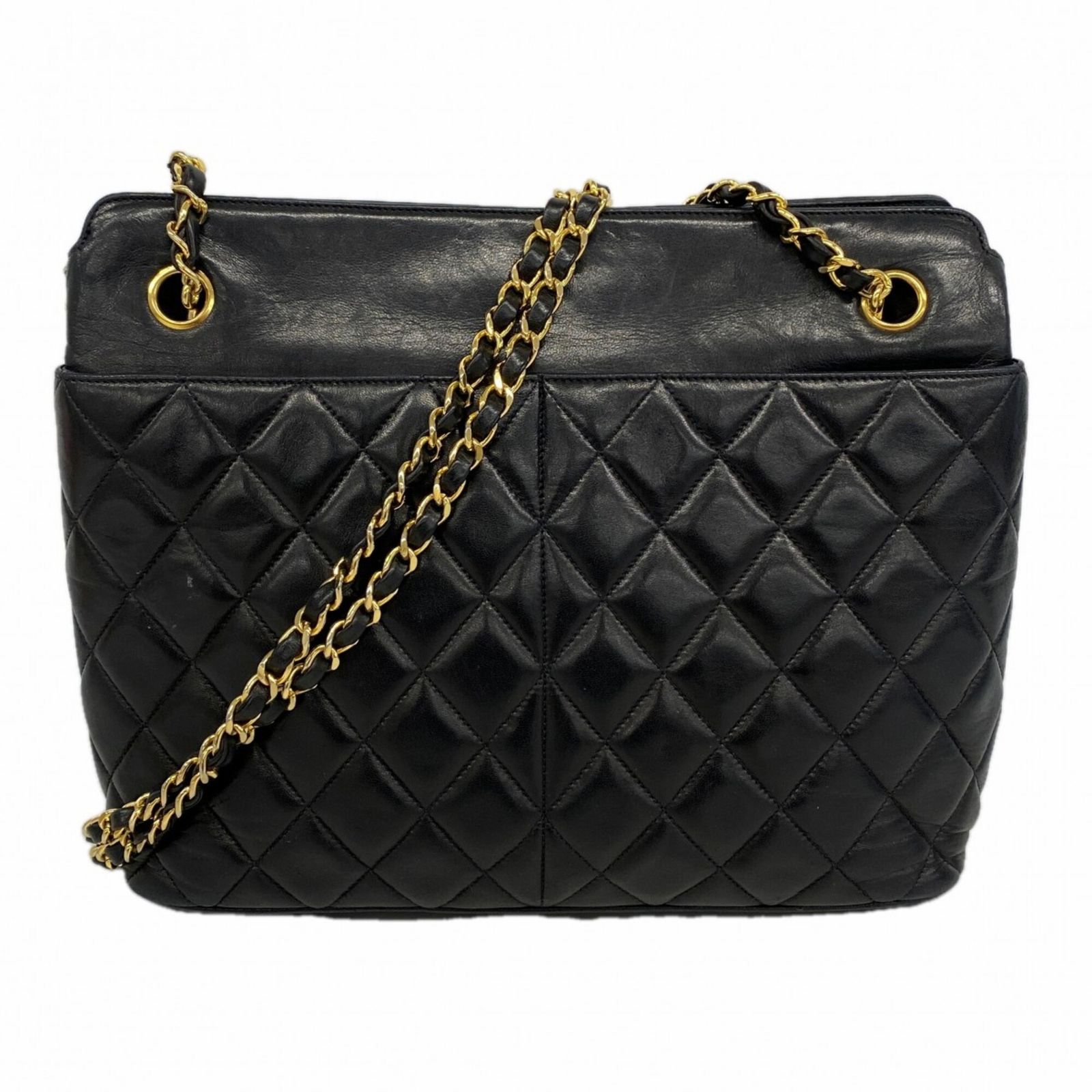 シャネル(Chanel) シャネル ショルダーバッグ マトラッセ チェーンショルダー ラムスキン ブラック レディース P3084439