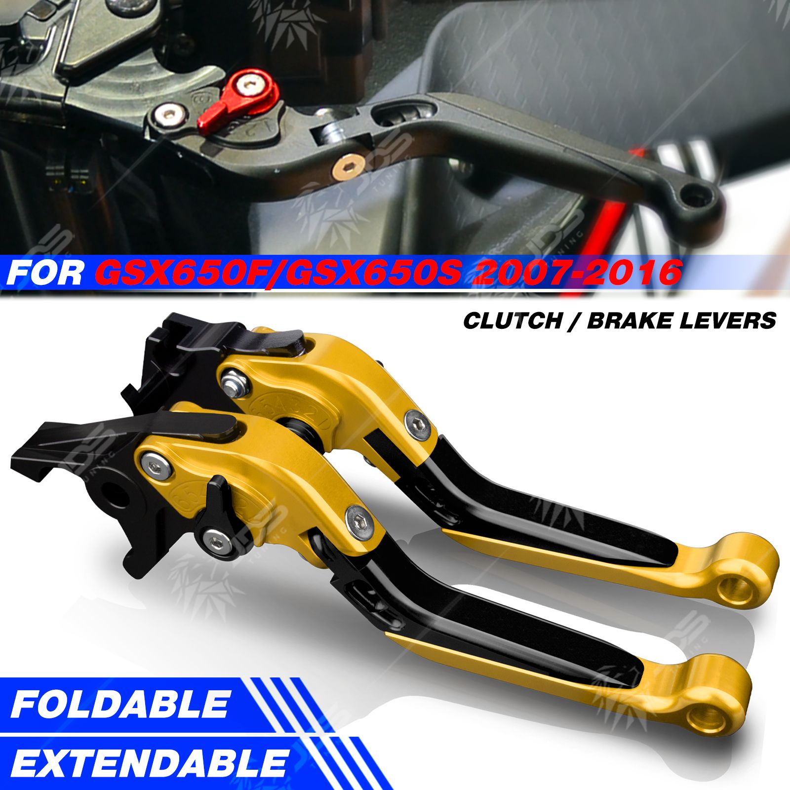 スズキ GSX650F/GSX650S 2007-2016 用 折りたたみ式クラッチ・ブレーキレバーセット 7,344円